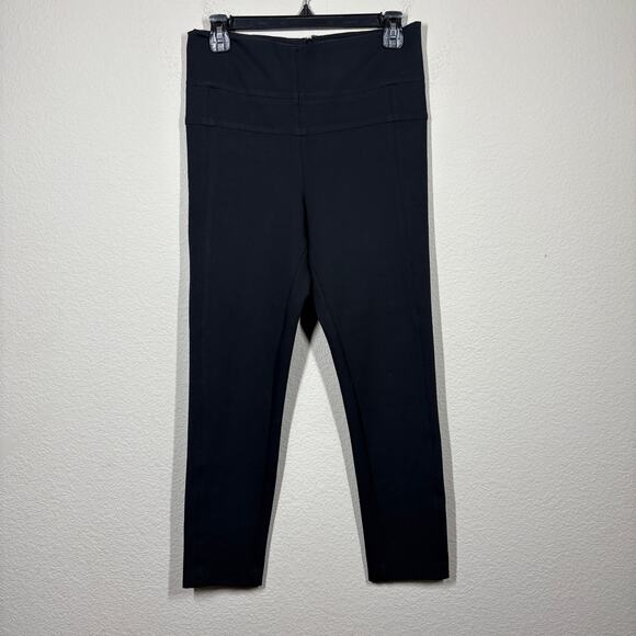 Veronica Beard Size 4 Zip Back High Waisted Leggings Pants Black Nylon Blend - Picture 1 of 9